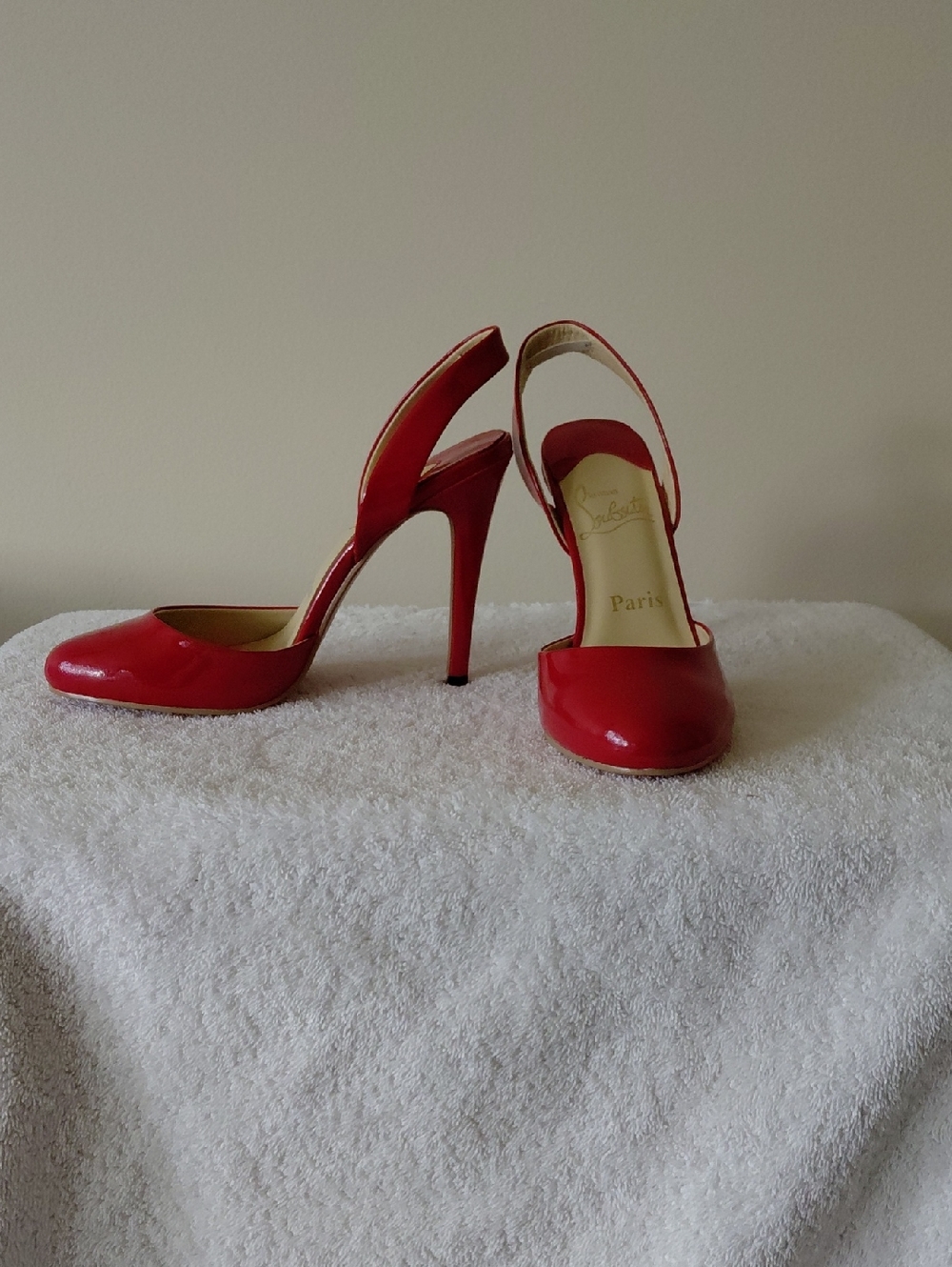 Red Patent Slingback High Heel Pumps - Aris - Picture 5 of 5
